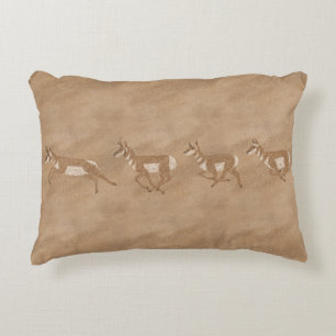 Zuidwest Pronghorn Petroglyf Accent Kussen