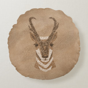 Zuidwest Pronghorn Petroglyphe Rond Kussen