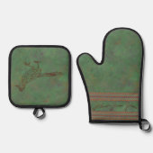 Zuidwest Renner Alsem Groen Ovenwant & Pannenlap Set (Voorkant)