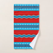 Zuidwest River Canyon geometrisch rood turquoise Bad Handdoek (Handdoek)