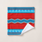 Zuidwest River Canyon geometrisch rood turquoise Bad Handdoek (Wasdoekje)