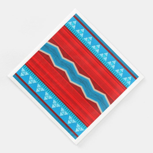 Zuidwest River Canyon geometrisch rood turquoise Servet (Hoek)