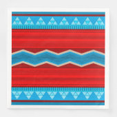 Zuidwest River Canyon geometrisch rood turquoise Servet (Voorkant)