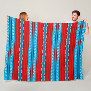 Zuidwest River Canyon Red en Turquoise Large Fleece Deken