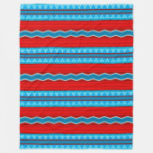 Zuidwest River Canyon Red en Turquoise Large Fleece Deken (Voorkant)