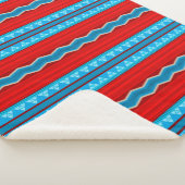 Zuidwest River Canyon Red en Turquoise Large Sherpa Deken (3/4)