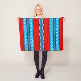 Zuidwest River Canyon rood en turquoise Fleece Deken