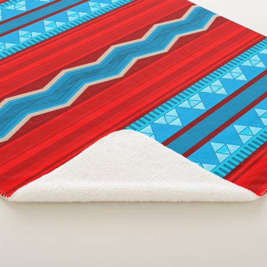 Zuidwest River Canyon rood en turquoise Sherpa Deken (3/4)