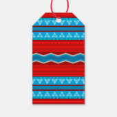 Zuidwest Rivier Canyon Geometrisch Rood Turkoois Cadeaulabel (Voorkant)