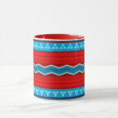 Zuidwest Rivier Canyon Geometrisch Rood Turkoois Mok (Midden)