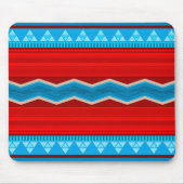 Zuidwest Rivier Canyon Geometrisch Rood Turkoois Muismat (Voorkant)