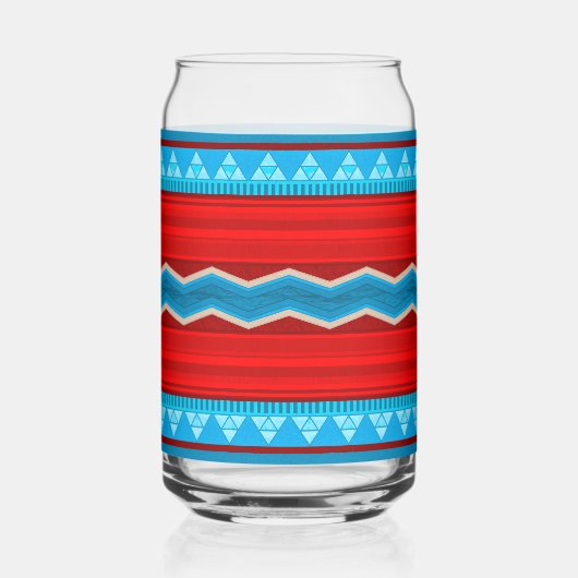 Zuidwest Rivier Canyon Geometrisch Rood Turquoise Blikvorm Glas (Voorkant)