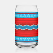 Zuidwest Rivier Canyon Geometrisch Rood Turquoise Blikvorm Glas (Achterkant)