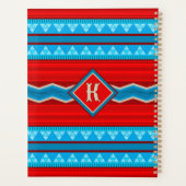 Zuidwest Rivier Canyon Rood Turkoois Monogram Planner (Achterkant)