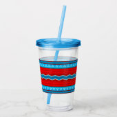 Zuidwest Rivier Canyon Rood Turquoise Monogram Acryl Drinkbeker (Achterkant)
