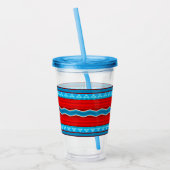 Zuidwest Rivier Canyon Rood Turquoise Monogram Acryl Drinkbeker (Links)