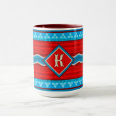 Zuidwest Rivier Canyon Rood Turquoise Monogram Mok (Midden)