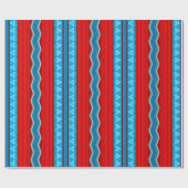 Zuidwest Rivierkloof Geometrisch Rood Turkoois Cadeaupapier (Vlak)