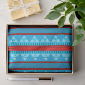 Zuidwest Rivierkloof Geometrisch Rood Turkoois Tissuepapier (Geschenk)