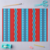 Zuidwest Rivierkloof Geometrisch Rood Turkoois Tissuepapier (Craft)