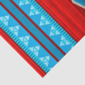 Zuidwest Rivierkloof Geometrisch Rood Turkoois Tissuepapier (Detail)