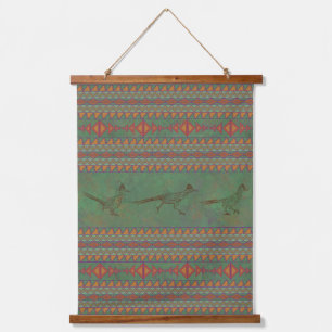 Zuidwest-roadrunners Sage Green Geometric Hangend Wandkleed