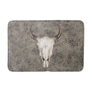 Zuidwest-Rustic Ranch Skull Brown Splatter Badmat