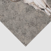 Zuidwest-Rustic Ranch Skull Brown Splatter Tissuepapier (Detail)