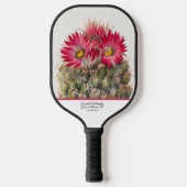 Zuidwest Rustic Wood Red Flower Cactus Cacti Wire Pickleball Paddle (Voorkant)