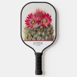 Zuidwest Rustic Wood Red Flower Cactus Cacti Wire Pickleball Paddle