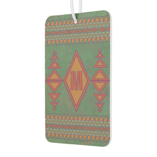 Zuidwest Sagebrush Green Geometric Custom Initiaal Luchtverfrisser (Links)