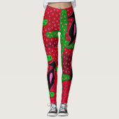 Zuidwest Saguaro Cactus Vogels Aerobics Leggings (Voorkant)