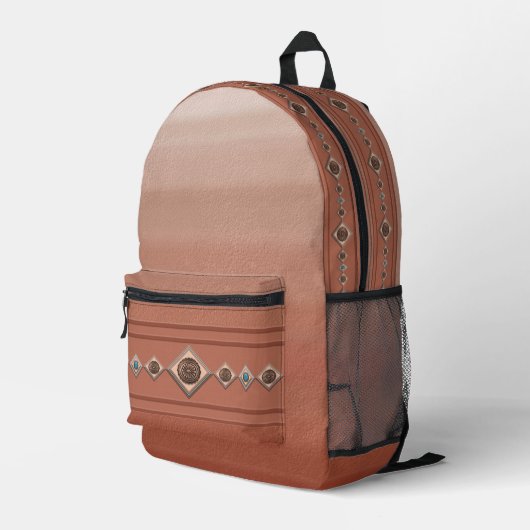 Zuidwest Sandstone Canyon met Coppery Conchos Bedrukte Rugzak (Achterkant Hoek Rechts)