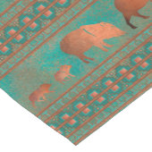 Zuidwest Schattige Javelina Familie Koper Blauwgro Lange Tafelloper (Hoek)