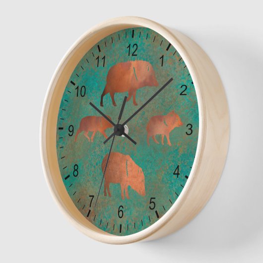 Zuidwest-Schattigee Javelina Familie Koper Blauwgr (Hoek)