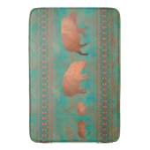 Zuidwest Schattigee Javelina familie koper Blauwgr Badmat (Voorkant Verticaal)