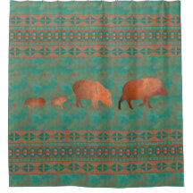 Zuidwest Schattigee Javelina familie koper Blauwgr