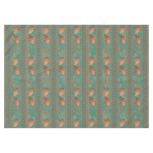 Zuidwest Schattigee Javelina familie koper Blauwgr Tafelkleed (Voorkant (Horizontaal))