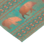 Zuidwest Schattigee Javelina familie koper Blauwgr Tafelkleed (Gekanteld)