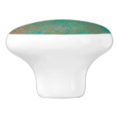 Zuidwest Schattigee Javelina Jeugd Koper Blauwgroe Keramische Knop (Zijkant)