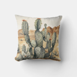 Zuidwest Serenade Cactus Waterverf Decoratief Kussen