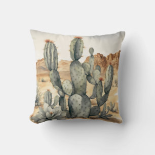 Zuidwest Serenade Cactus Waterverf Decoratief Kussen