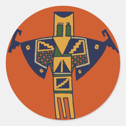 Zuidwest Sjamaan Spirit Ronde Sticker (Voorkant)