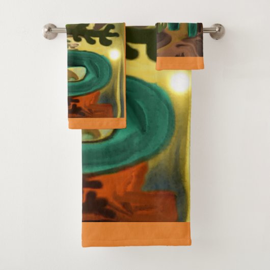 Zuidwest-Spaanse missie Abstracte kunst Bad Handdoek (Insitu)