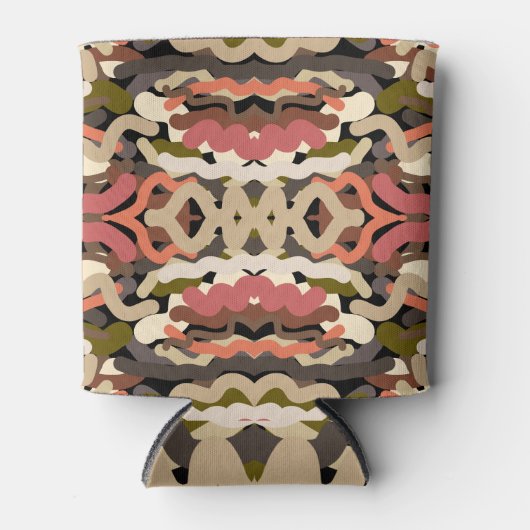 Zuidwest Squigggly Wiggly Earth Toon Abstract Blikjeskoeler (Voorkant)