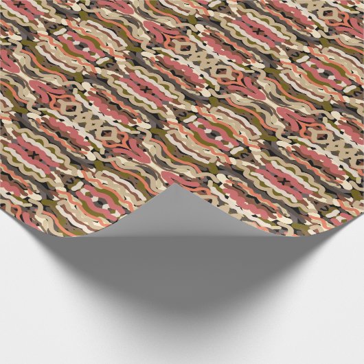 Zuidwest Squigggly Wiggly Earth Toon Abstract Cadeaupapier (Hoek)