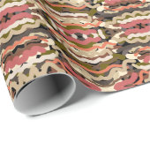 Zuidwest Squigggly Wiggly Earth Toon Abstract Cadeaupapier (Rol Hoek)