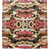 Zuidwest Squigggly Wiggly Earth Toon Abstract Douchegordijn (Voorkant)