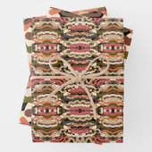 Zuidwest Squigggly Wiggly Earth Toon Abstract Inpakpapier Vel (In situ)