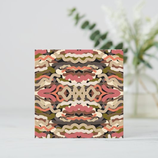 Zuidwest Squigggly Wiggly Earth Toon Abstract Kaart (Staand voorkant)